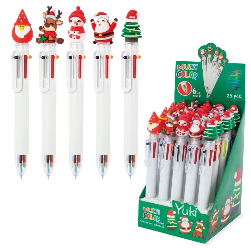 SET NAVIDEÑO BOLIGRAFOS MULTICOLOR 