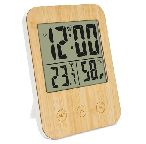 TERMOMETRO HIGROMETRO DE BAMBU BIRMANIA