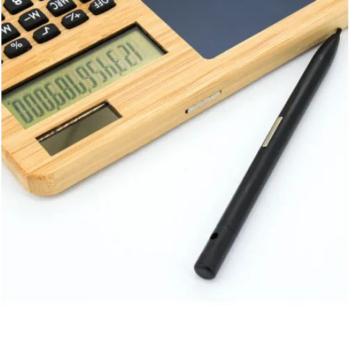 CALCULADORA BAMBU CON PIZARRA AUTOMATICA GLASGOW