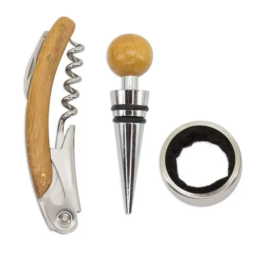 SET DE VINO BAMBU SIENA