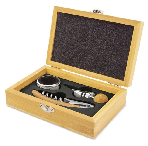 SET DE VINO BAMBU SIENA