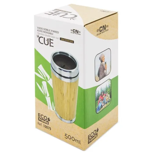 s/c VASO TERMO BAMBU DOBLE CAPA 500ML CUE