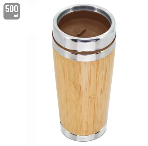 VASO TERMO BAMBU DOBLE CAPA 500ML 