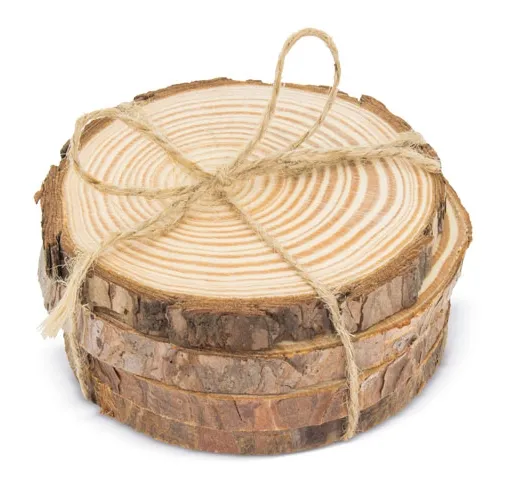 SET DE POSAVASOS DE MADERA JANAKI