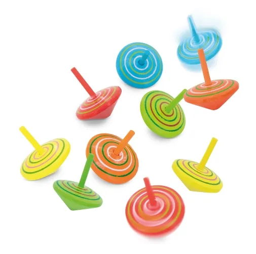 SET 10 PEONZAS DE MADERA NATURAL 