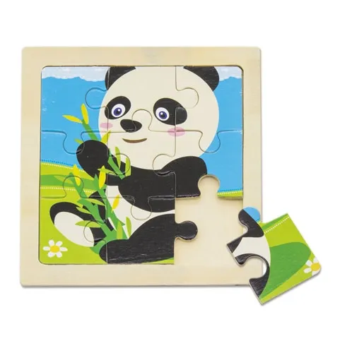 SET DE 5 PUZZLES EN MADERA NATURAL JUNIOR