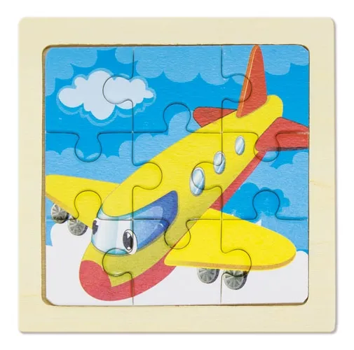 SET DE 5 PUZZLES EN MADERA NATURAL JUNIOR