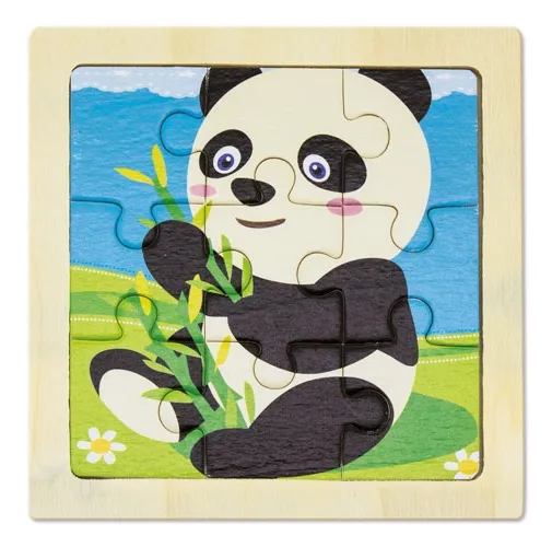 SET DE 5 PUZZLES EN MADERA NATURAL JUNIOR