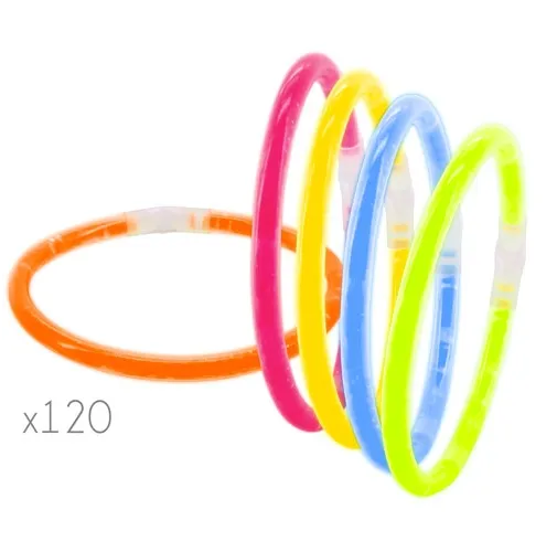 PULSERAS LUMINOSAS NEÓN (PACK DE 100)