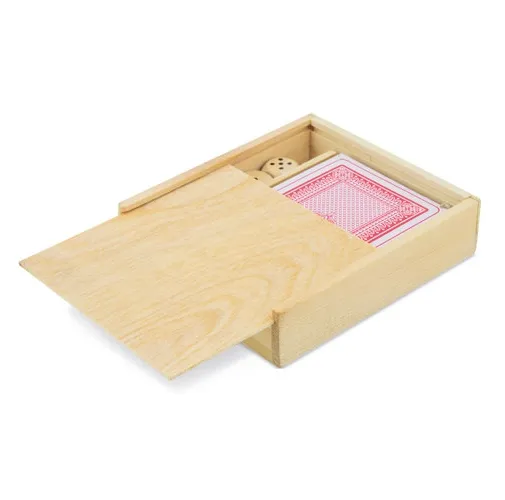 SET DE MADERA BARAJA Y DADOS