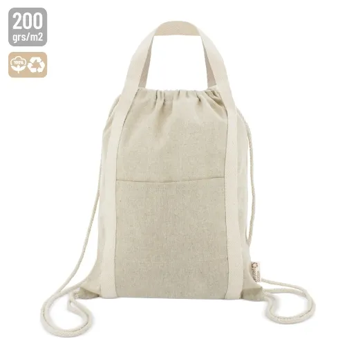 BOLSA MOCHILA DE ALGODÓN RECICLADO YALA