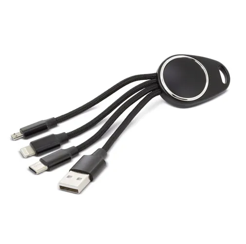 negro CARGADOR DE LUZ LED 3 EN 1 TECHNO