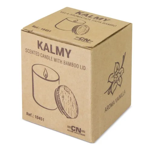 VELA AROMATICA TAPA BAMBÚ KALMY
