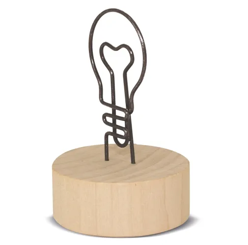 MEMO CLIP CON BASE DE MADERA EUREKA