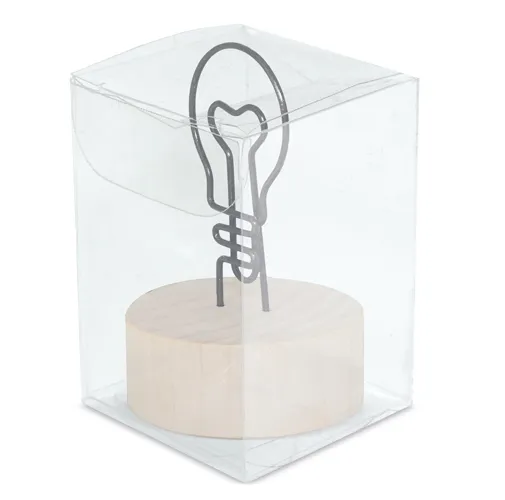 MEMO CLIP CON BASE DE MADERA EUREKA