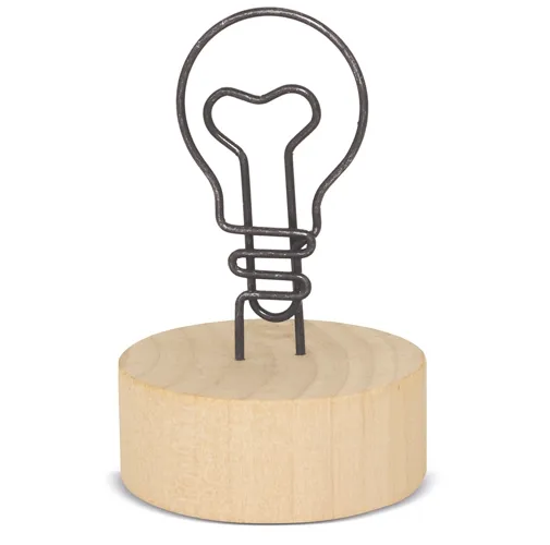 MEMO CLIP CON BASE DE MADERA 
