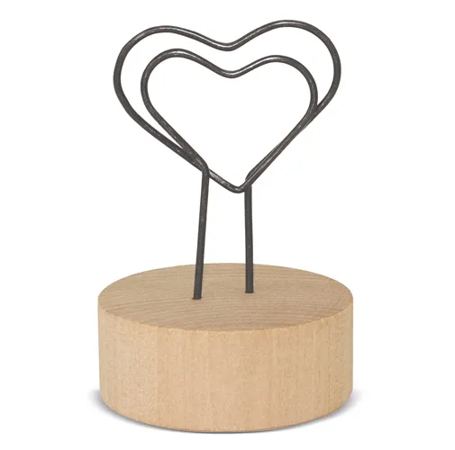 MEMO CLIP CON BASE DE MADERA 