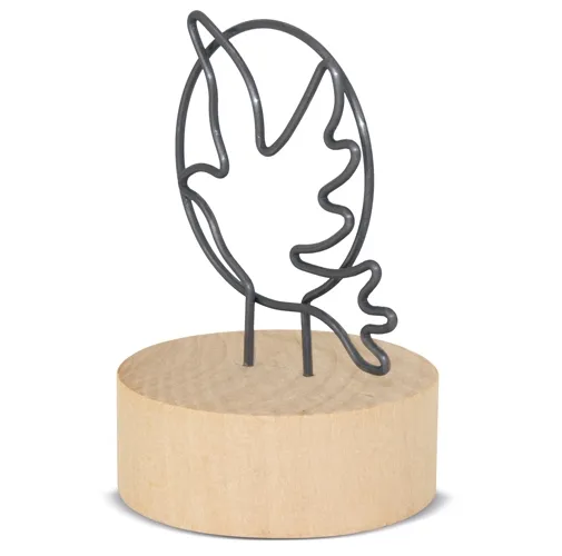 MEMO CLIP CON BASE DE MADERA ESPÍRITU