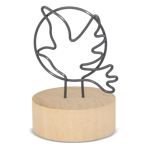 MEMO CLIP CON BASE DE MADERA 