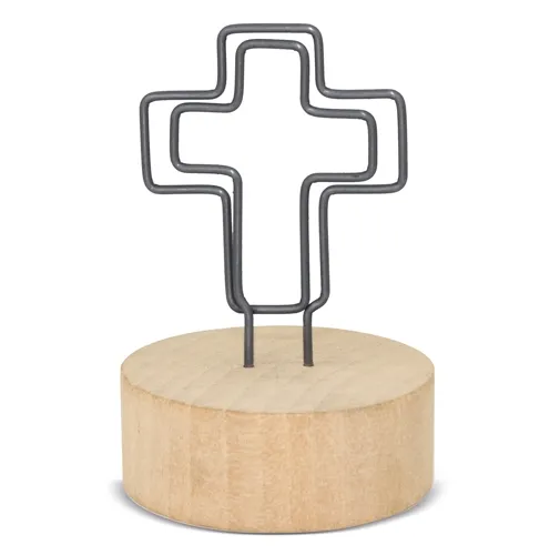 MEMO CLIP CON BASE DE MADERA 