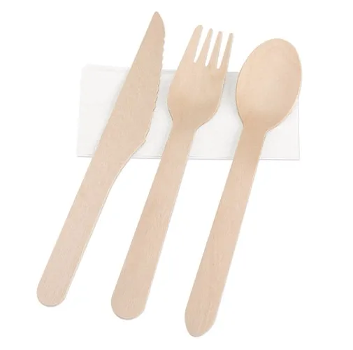 SET DE CUBIERTOS MADERA 4 PCS COMPLEC