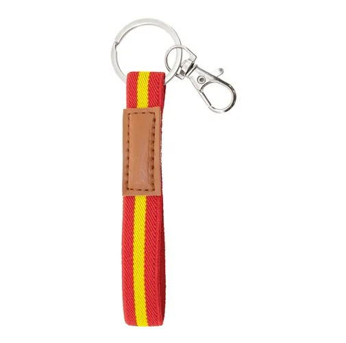 LLAVERO MOSQUETÓN ESPAÑA ELÁSTICO