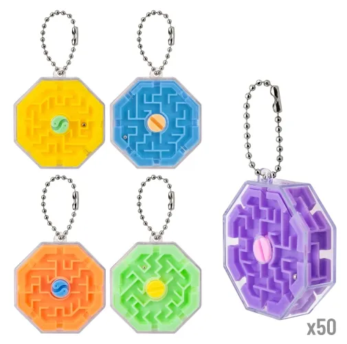 SET 50 LLAVEROS LABERINTO 3D 