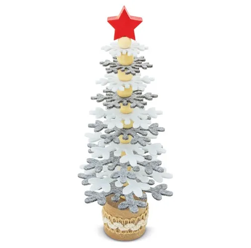 ARBOLITO DE NAVIDAD RPET Y MADERA RECICLADA 