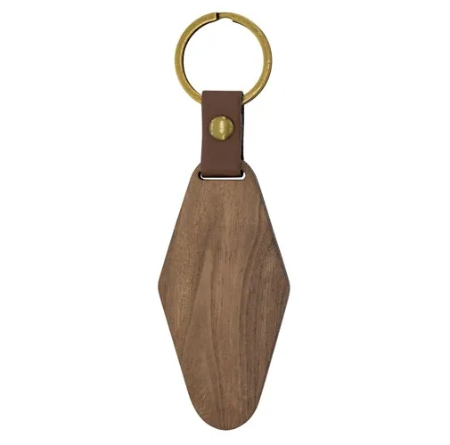 LLAVERO DE MADERA ROMBO