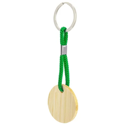 verde LLAVERO DE BAMBÚ REDONDO YIBIN