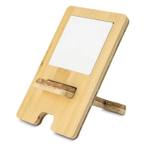 SOPORTE DE BAMBÚ,CORCHO Y CERÁMICA SUBLIMACIÓN “SOUVENIR”