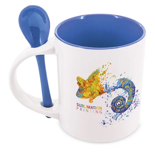 MUG SUBLIMACION REDONDA CON CUCHARA NEIVA