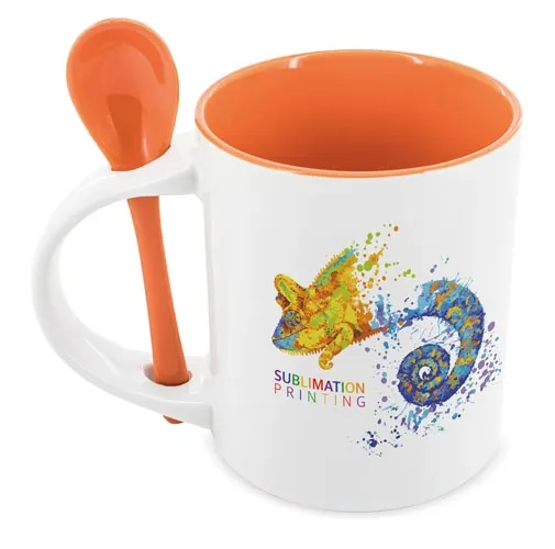 MUG SUBLIMACION REDONDA CON CUCHARA NEIVA