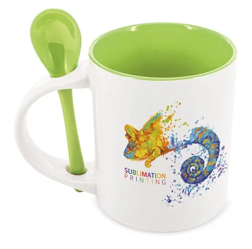MUG SUBLIMACION REDONDA CON CUCHARA NEIVA