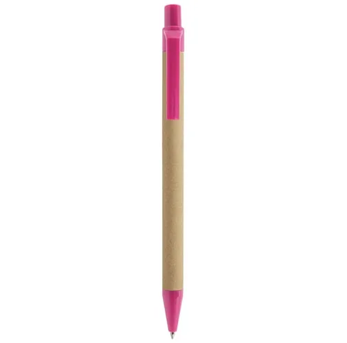 fucsia BOLIGRAFO CARTÓN RECICLADO KARL