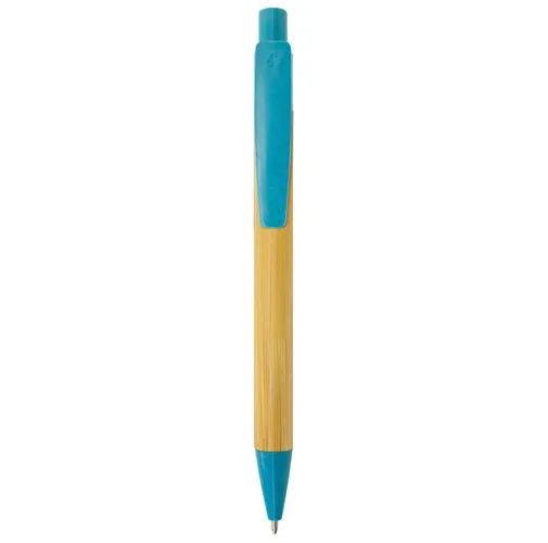 azul BOLIGRAFO DE BAMBU Y FIBRA DE TRIGO TERRY