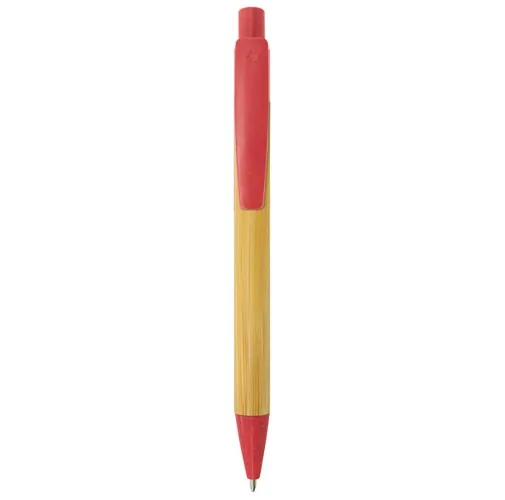 rojo BOLIGRAFO DE BAMBU Y FIBRA DE TRIGO TERRY
