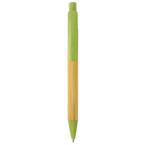 verde BOLIGRAFO DE BAMBU Y FIBRA DE TRIGO TERRY