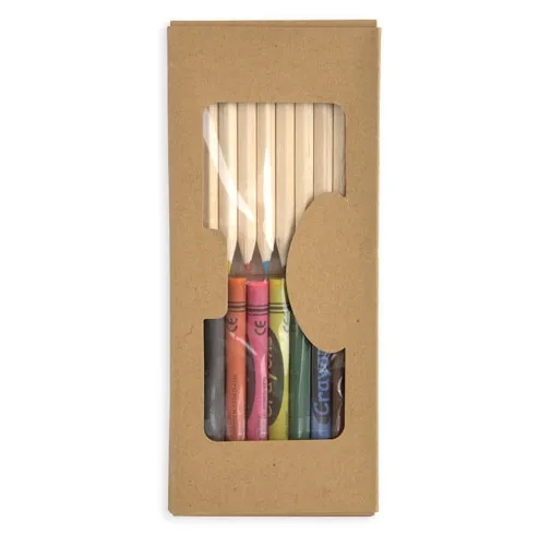 SET 10 LAPICES COLORES Y CERAS