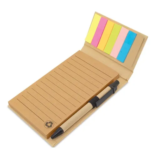 LIBRETA MARCADOR CON BOLIGRAFO DE SOBREMESA ECOLIFE