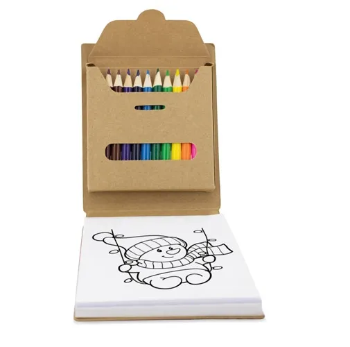 LIBRETA DE COLOREAR CON CAJITA12 COLORES PINTUR