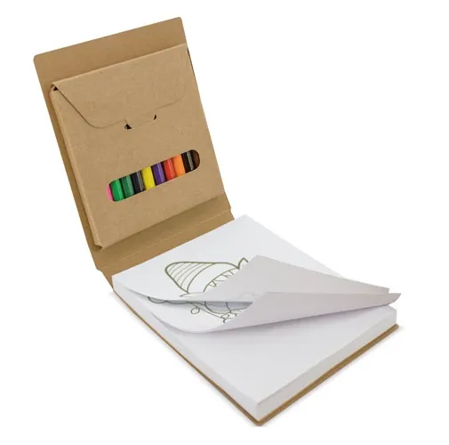 LIBRETA DE COLOREAR CON CAJITA12 COLORES PINTUR