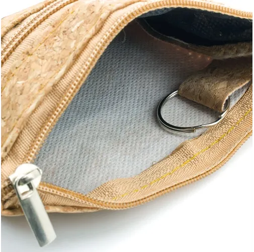 MONEDERO CORCHO DOBLE CREMALLERA NATUR