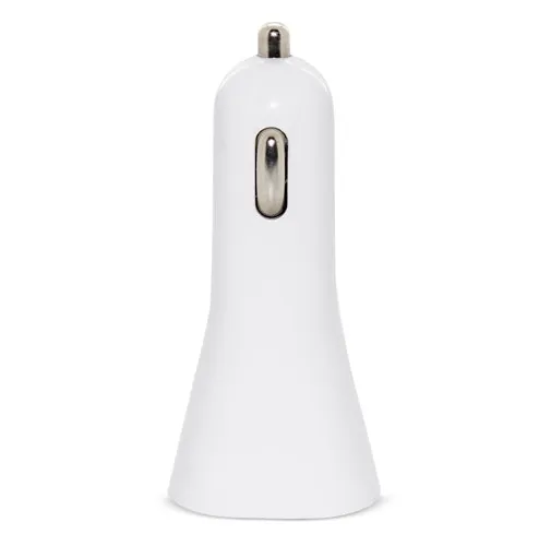 blanco CARGADOR DE COCHE DOBLE USB VERDE
