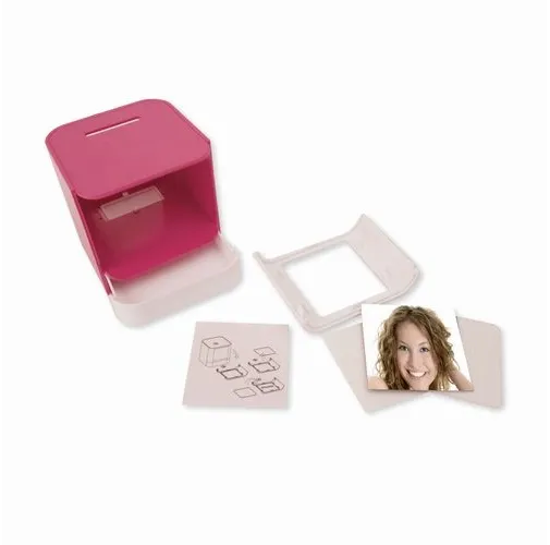 HUCHA PORTAFOTOS ROSA