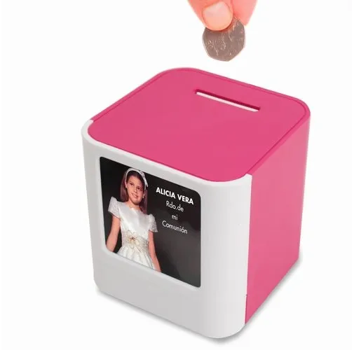 HUCHA PORTAFOTOS ROSA