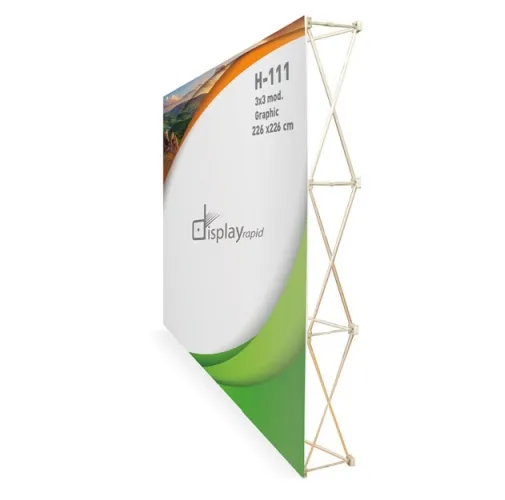 POP UP VELCRO 3X3 CON TROLLEY 