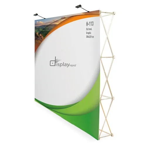 POP UP VELCRO 5X3 CON TROLLEY 