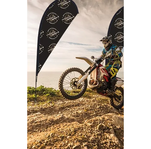 SOPORTE BANDERA FORMA GOTA 2 M