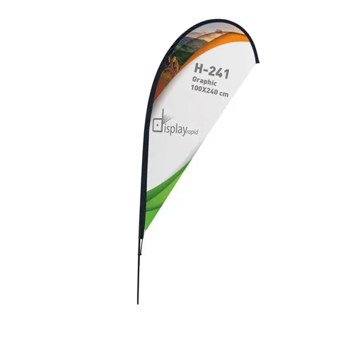 SOPORTE BANDERA FORMA GOTA 3 M